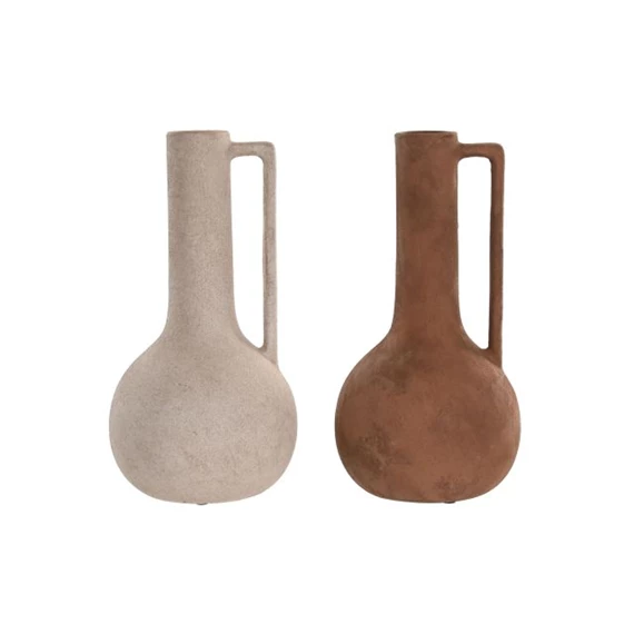 Váza füllel, ráncolt 16x16x35 cm 2 féle