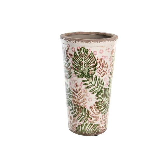 Váza leveles 14x14x25 cm