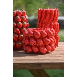 Váza málna 22,5x22,5x16 cm