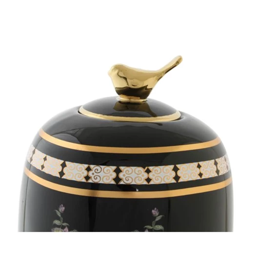 Váza virágokkal 14x14x24 cm