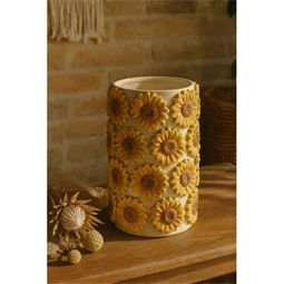 Váza virágokkal 19x19x30 cm