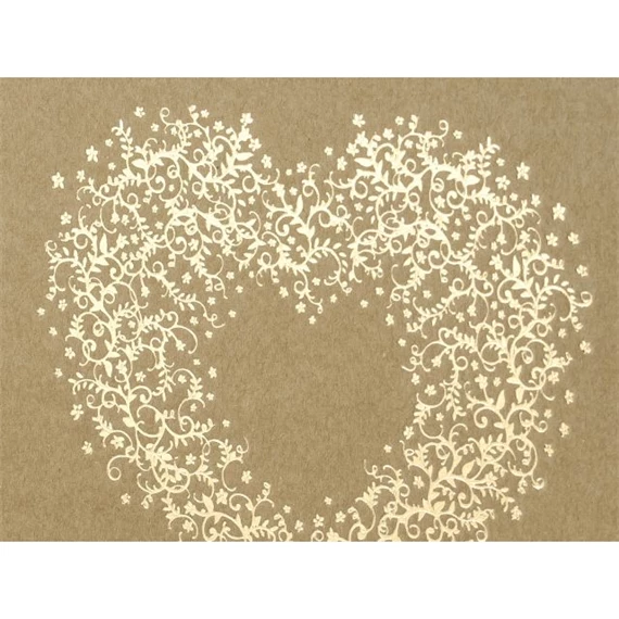 Vendégkönyv papír 20,5x20,5cm natúr,arany