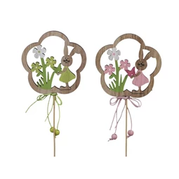 Virág nyúllal, betűzős 8x7,5 cm S/8