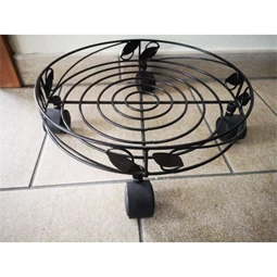 Virágalátét gurulós, levélmintával 32 cm