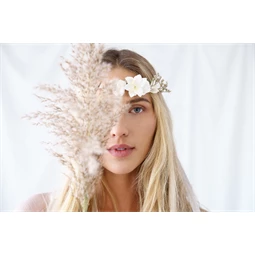Virágkorona fehér 18 cm