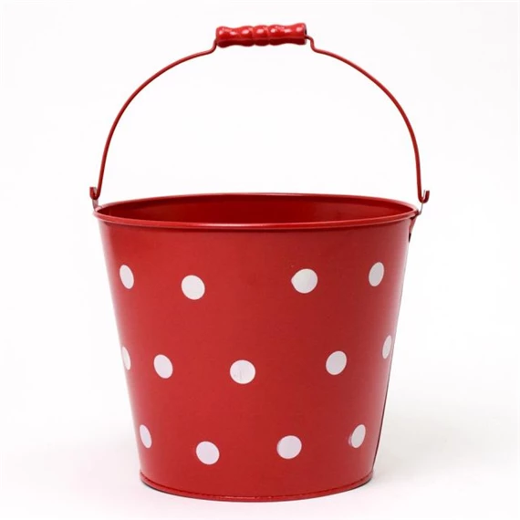 Vödör füllel pöttyös 30x22x18 cm