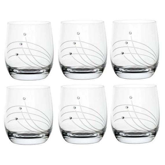 Whisky pohár Swarovski kristállyal 350 ml 9,5x8,4 cm S/6