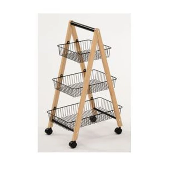 Zöldség- és gyümölcstároló gurulós 48x32x79 cm