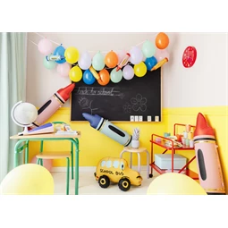 Zsírkréta fólia lufi piros 23x104 cm